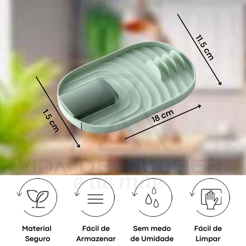 Suporte de Cozinha,
Organizador de Utensílios,
Suporte para talheres
Acessórios de Cozinha,
Descanso para Colheres,
Suporte Antiderrapante