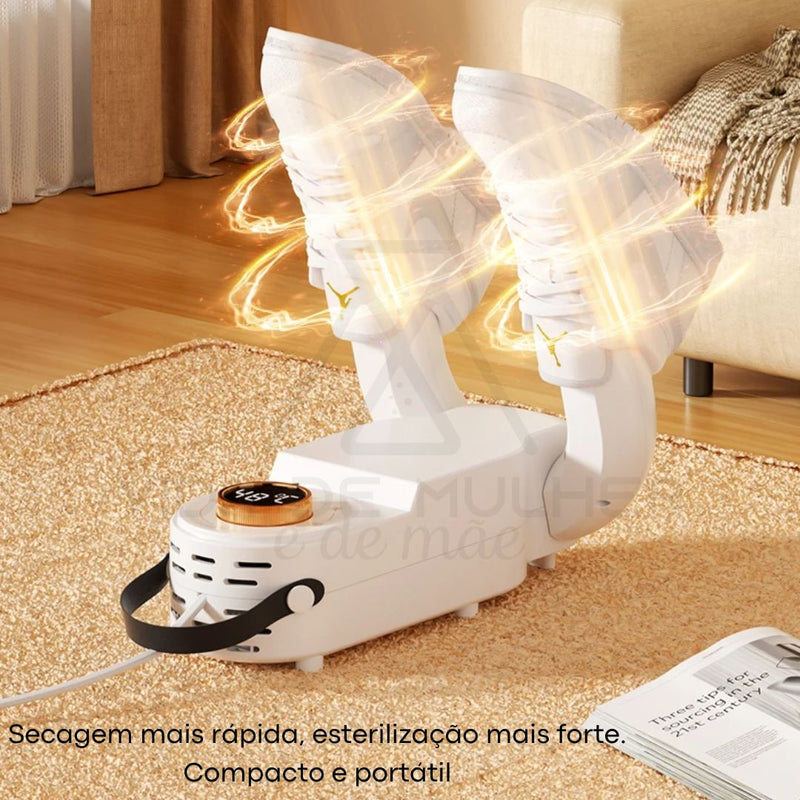 Aquecedor de calçados elétrico, Secador de sapatos, Manter calçados secos, Eliminar odor de calçados, Secador de sapatos portátil,