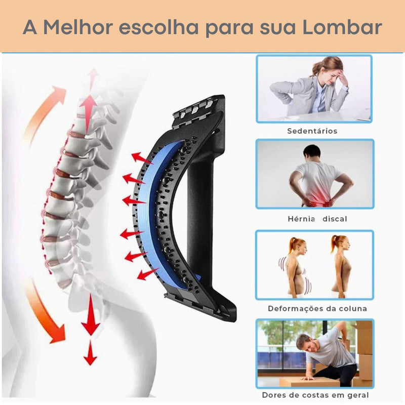 Alongamento para Lombar, Alongamento para Dor nas Costas, Massageador para Coluna Lombar, Alongador Vertebral e Massageador de Lombar, Alongador Vertebral, Massageador de Lombar