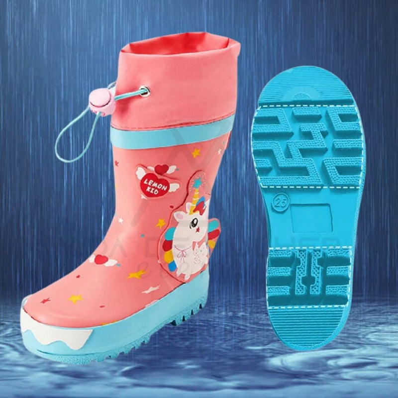 Galochas Cano Curto para Meninas, Galochas Cano Longo Criança, Galochas Impermeáveis ​​Meninas, Botas Impermeáveis ​​Botas de Chuva Infantis, Galochas Resistentes para Crianças