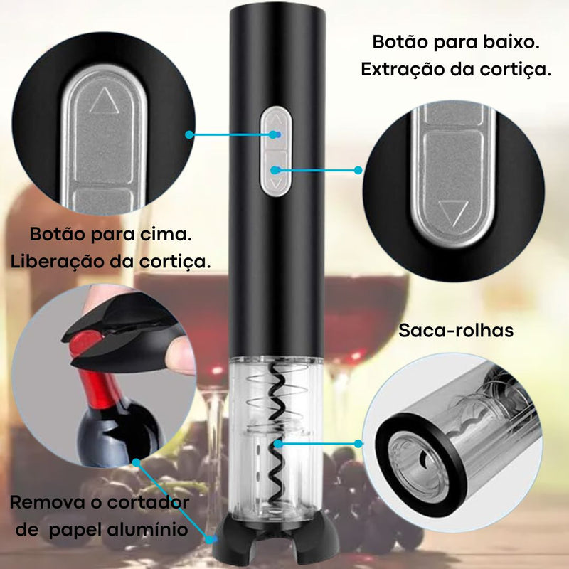 Abridor de Vinho Elétrico, Saca-Rolhas Elétrico, Abridor de Garrafa de Vinho, Saca-Rolhas Automático, Acessórios para Vinhos