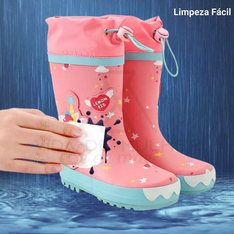 Galochas Cano Curto para Meninas, Galochas Cano Longo Criança, Galochas Impermeáveis ​​Meninas, Botas Impermeáveis ​​Botas de Chuva Infantis, Galochas Resistentes para Crianças