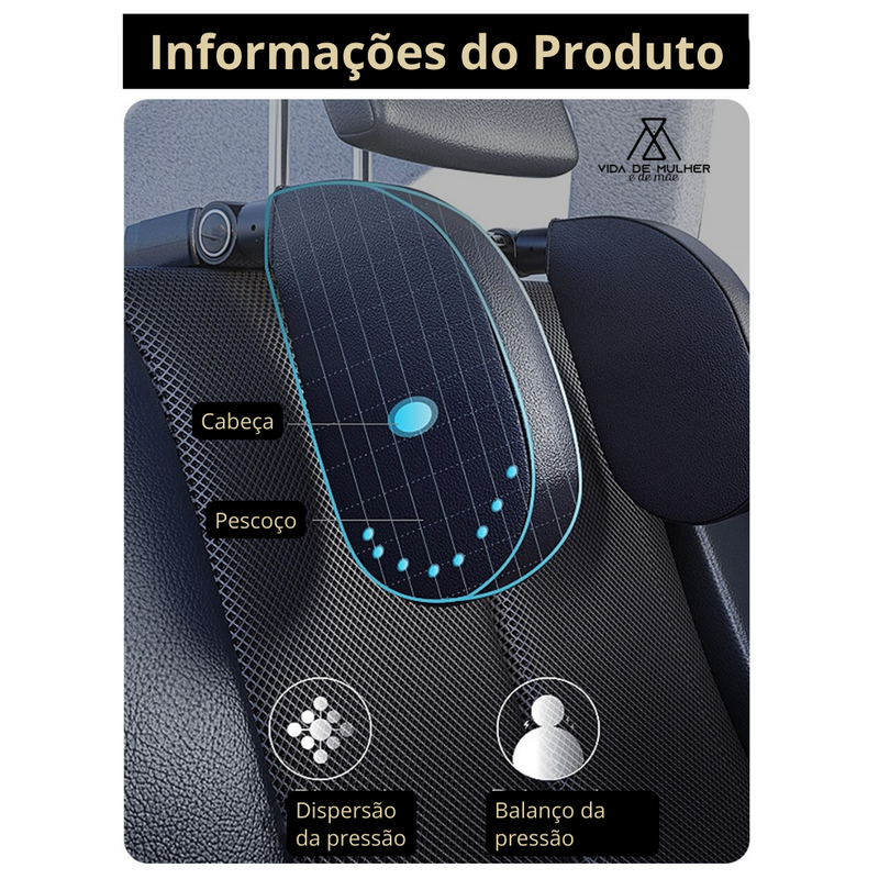 Apoio de cabeça para carro, Conforto para viagem de carro, Proteção para crianças no carro, Suporte de pescoço para viatura, Acessórios de segurança para veículos, Almofada de cabeça ajustável para carro