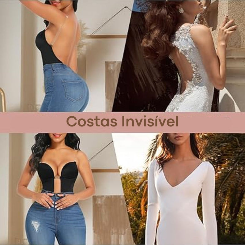 Body invisível, roupa íntima feminina, body modelador, body sem costas, body modelador feminino