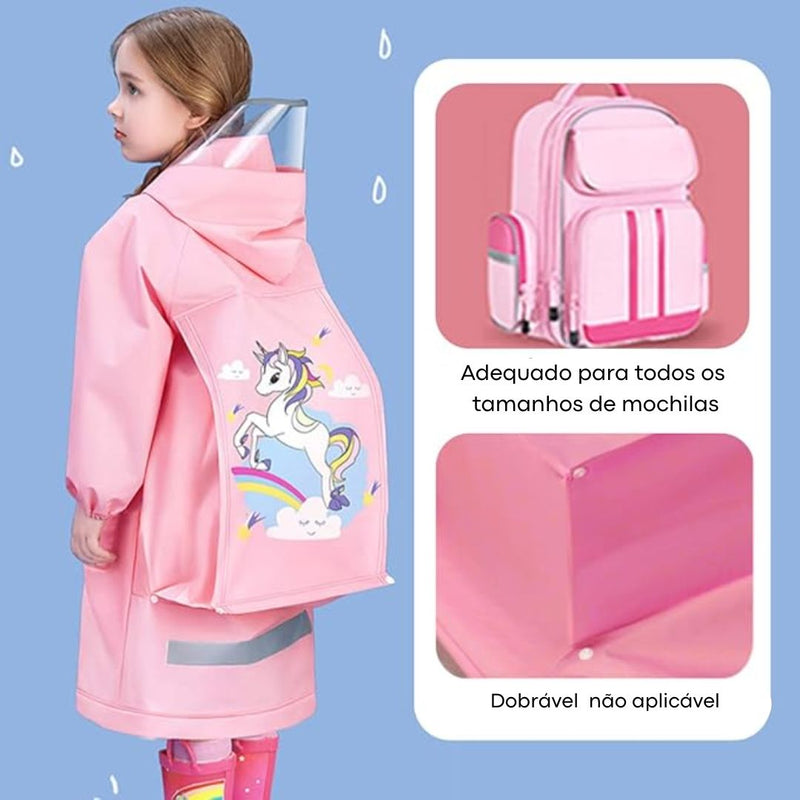 capa de chuva infantil, fato de chuva, capa de chuva refletora, capa de chuva mochila, capa de chuva leve e portátil, poncho de chuva