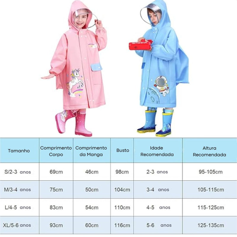 capa de chuva infantil, fato de chuva, capa de chuva refletora, capa de chuva mochila, capa de chuva leve e portátil, poncho de chuva