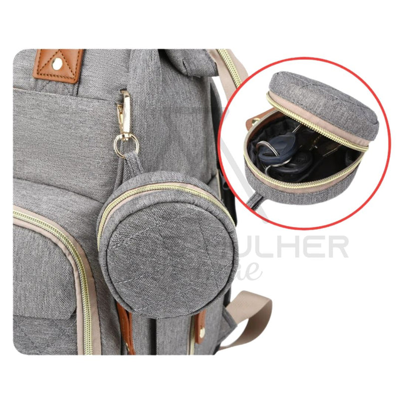 saco de fraldas multifuncional,
berço portátil para bebé,
mala maternidade com berço,
acessórios de viagem para bebé,
mochila para recém-nascidos,
mochilas para novos pais,
Mala Maternidade,
mala de viagem para bebé