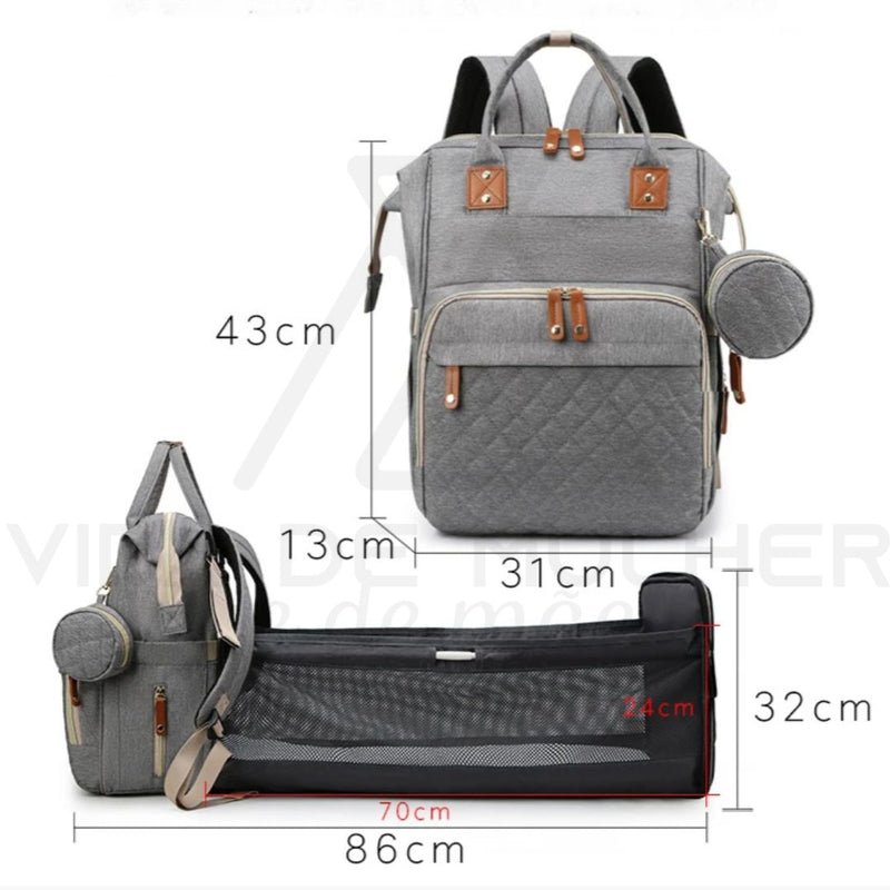 saco de fraldas multifuncional,
berço portátil para bebé,
mala maternidade com berço,
acessórios de viagem para bebé,
mochila para recém-nascidos,
mochilas para novos pais,
Mala Maternidade,
mala de viagem para bebé