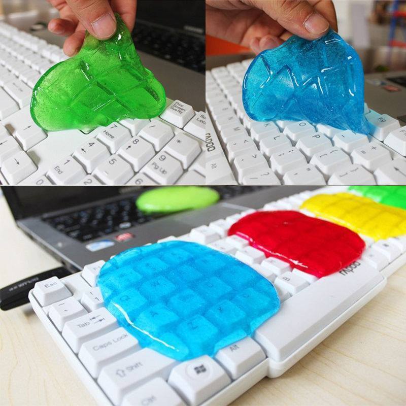 Gel limpador teclado, Limpeza de teclado eficaz, Gel de limpeza não-tóxico, Gel limpador de superfícies, Gel mágico para limpeza 	